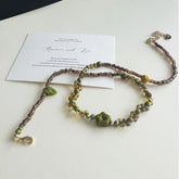 Collar vintage hecho a mano con cuentas checas Vitality